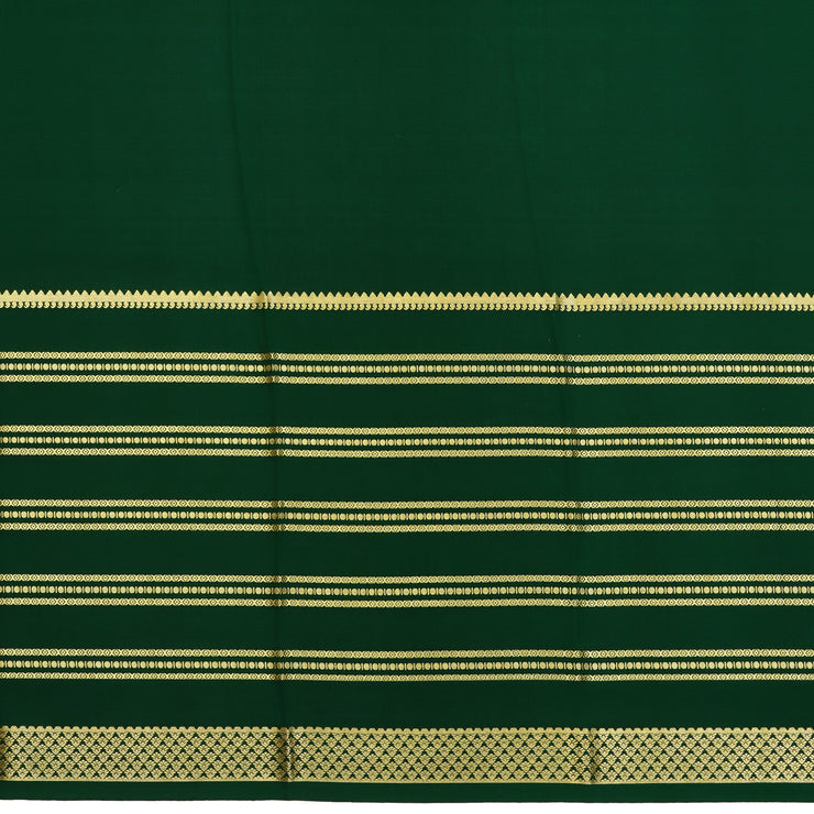 Kuberan bottle green Mysore Silk Saree