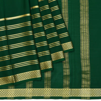Kuberan bottle green Mysore Silk Saree
