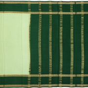 Kuberan pista green with bottle green Mysore Silk Saree