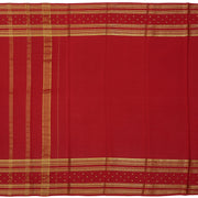 Kuberan orange & maroon with green border Mysore Silk Saree