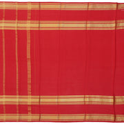 Kuberan peach & red with green border Mysore Silk Saree