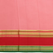 Kuberan peach & red with green border Mysore Silk Saree
