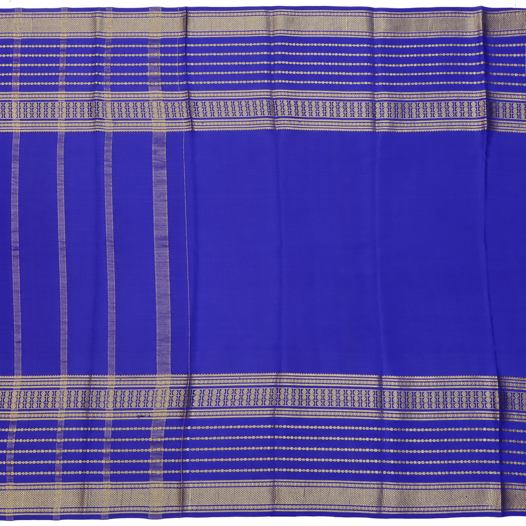 Kuberan peach & blue with red border Mysore Silk Saree