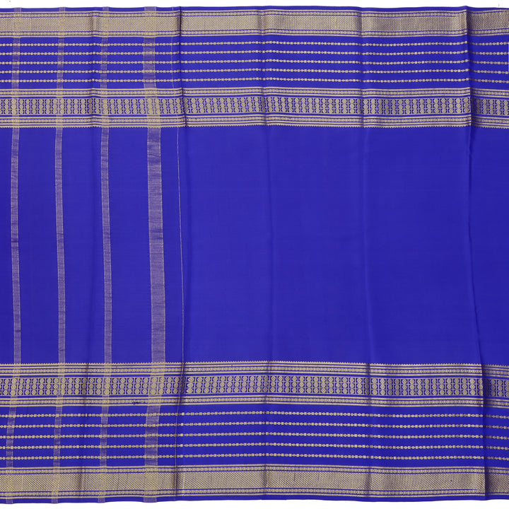 Kuberan peach & blue with red border Mysore Silk Saree