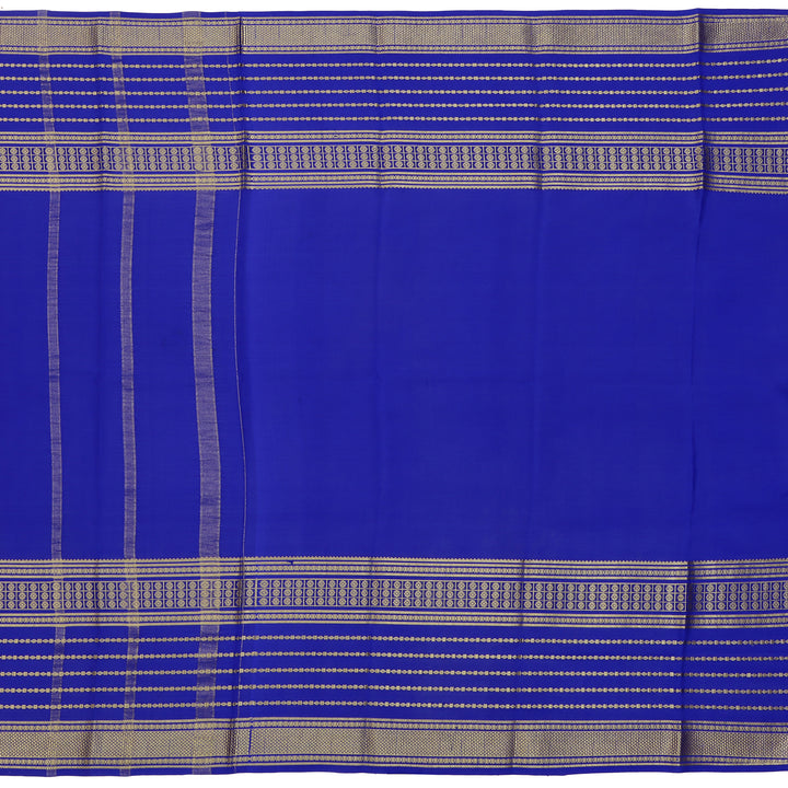 Kuberan peach & blue with green border Mysore Silk Saree