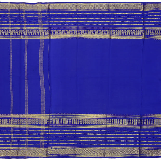 Kuberan peach & blue with green border Mysore Silk Saree