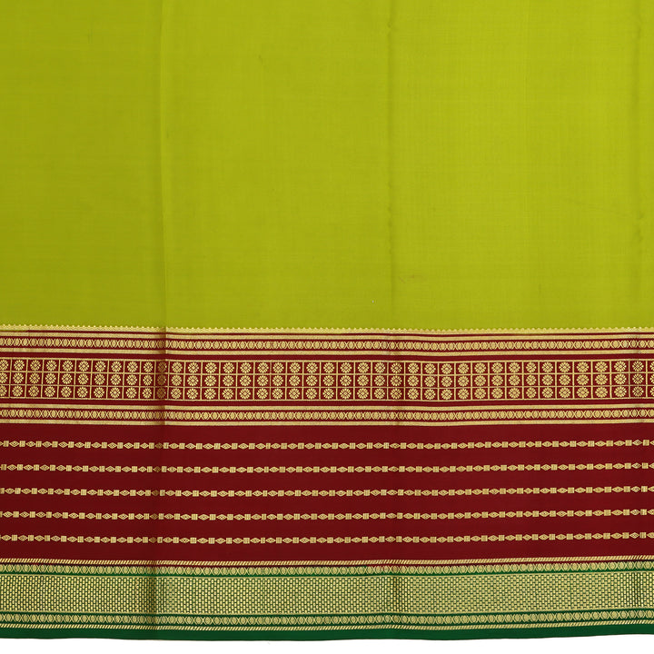 Kuberan green with maroon  Mysore Silk Saree