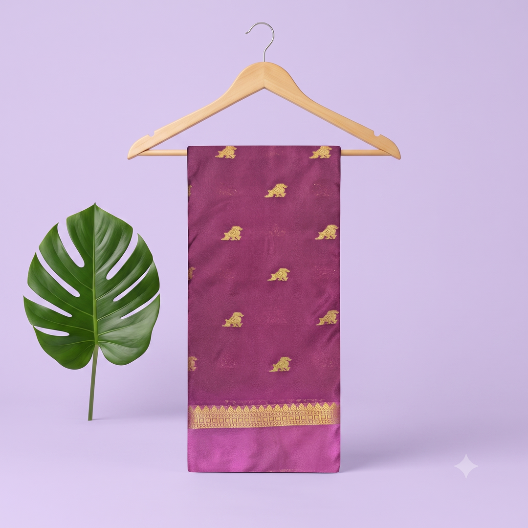 KUBERAN PURPLE CHIFFON SAREE