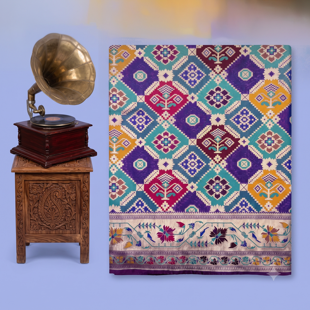KUBERAN ROYAL PURPLE PURE BANARASI SILK SAREE