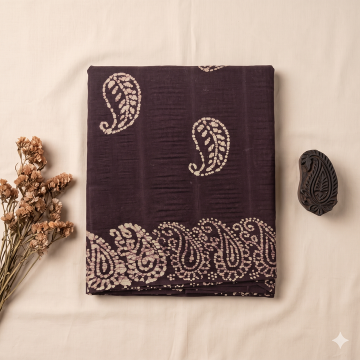 KUBERAN PURPLE COTTON DANCE SAREE