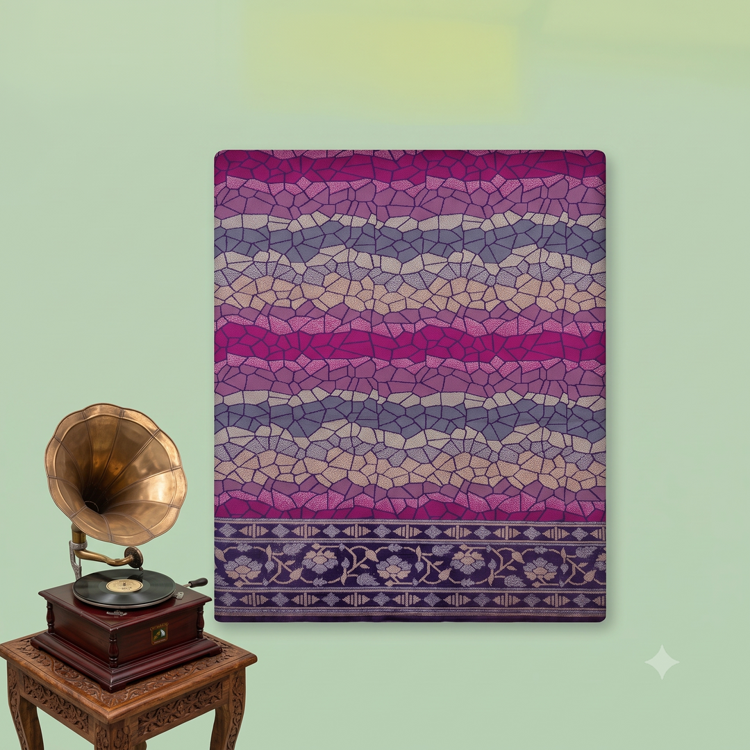 KUBERAN MULTI BLUE PURE BANARASI SILK SAREE