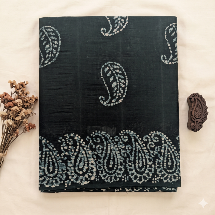 KUBERAN GREEN COTTON DANCE SAREE