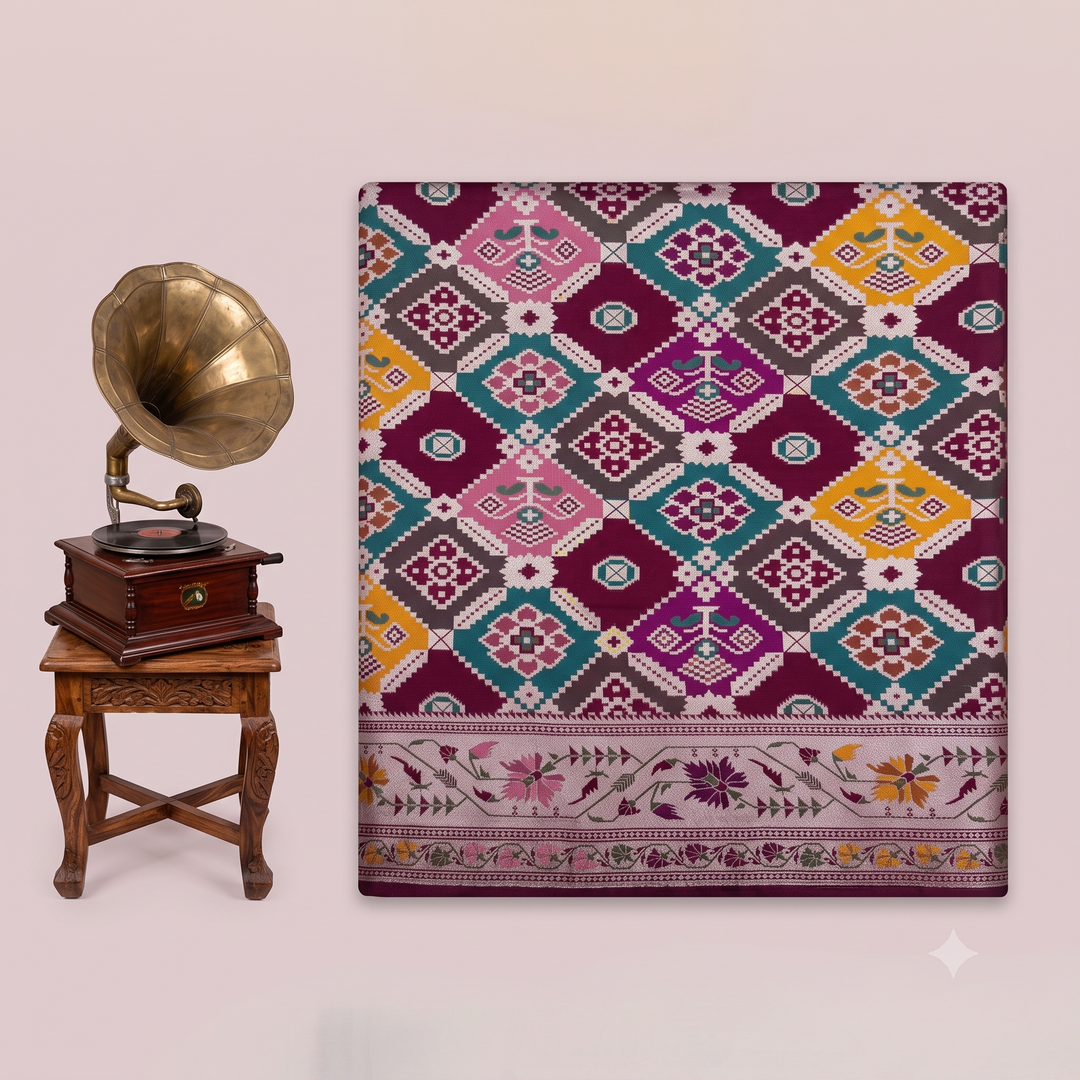 KUBERAN PURPLE PURE BANARASI SILK SAREE