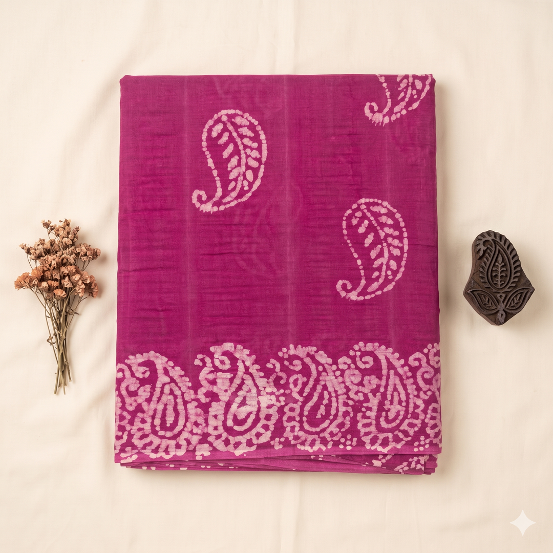 KUBERAN PINK COTTON DANCE SAREE