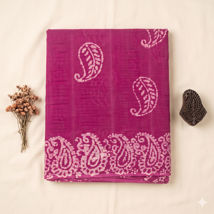 KUBERAN PINK COTTON DANCE SAREE