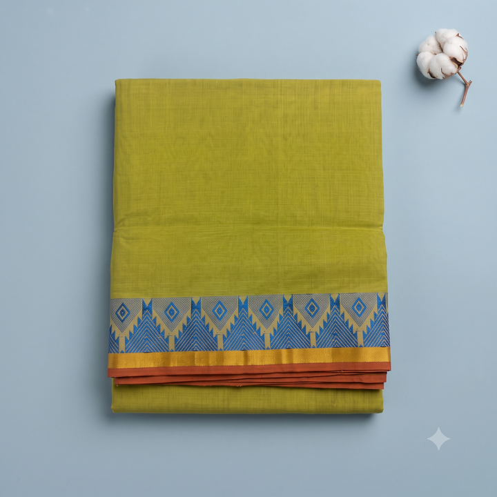 KUBERAN PASTEL GREEN COTTON SAREE