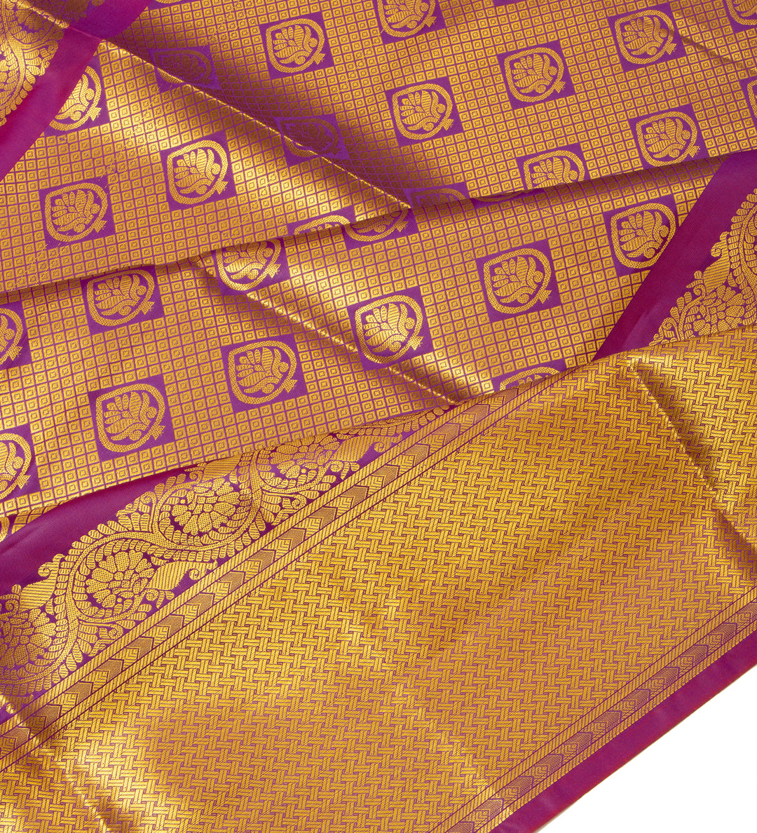 Kuberan Rich Purple Ponnadai Shawl