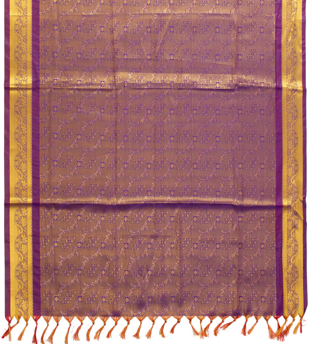 Kuberan Dark Purple Ponnadai Shawl