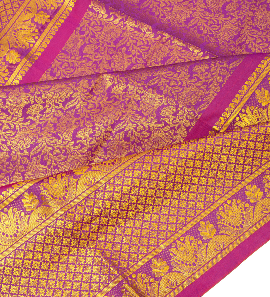 Kuberan Deep Purple Ponnadai Shawl