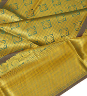 Kuberan Golden Yellow Ponnadai Shawl