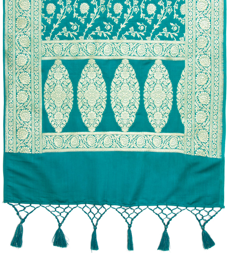 Kuberan Teal Blue Ponnadai Shawl