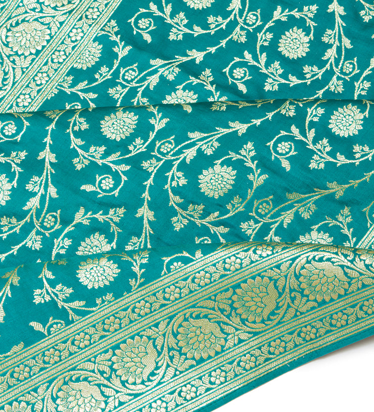 Kuberan Teal Blue Ponnadai Shawl