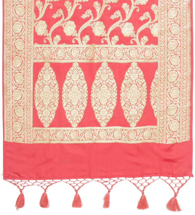 Kuberan Coral Pink Ponnadai Shawl