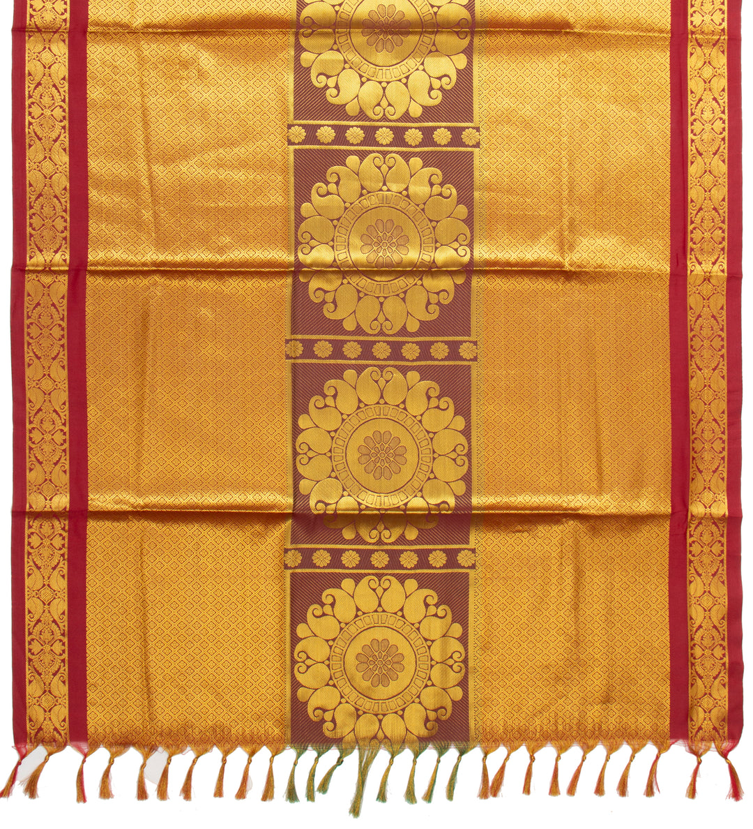 Kuberan Deep Yellow Ponnadai Shawl
