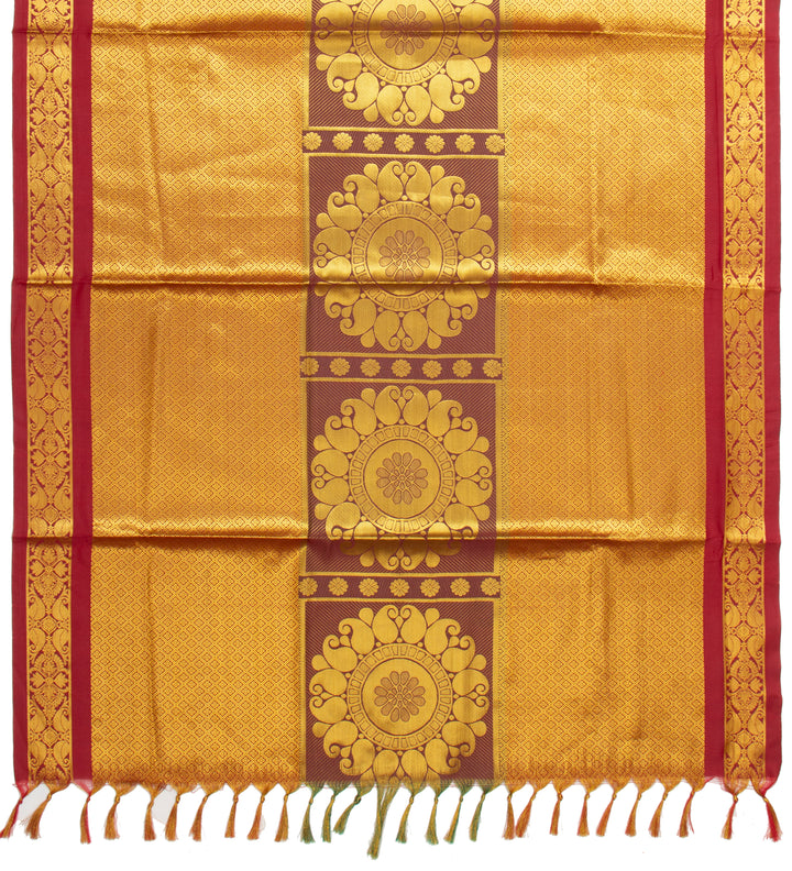 Kuberan Deep Yellow Ponnadai Shawl