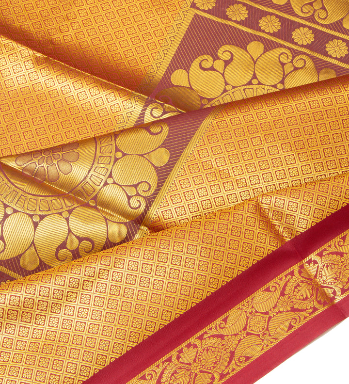 Kuberan Deep Yellow Ponnadai Shawl