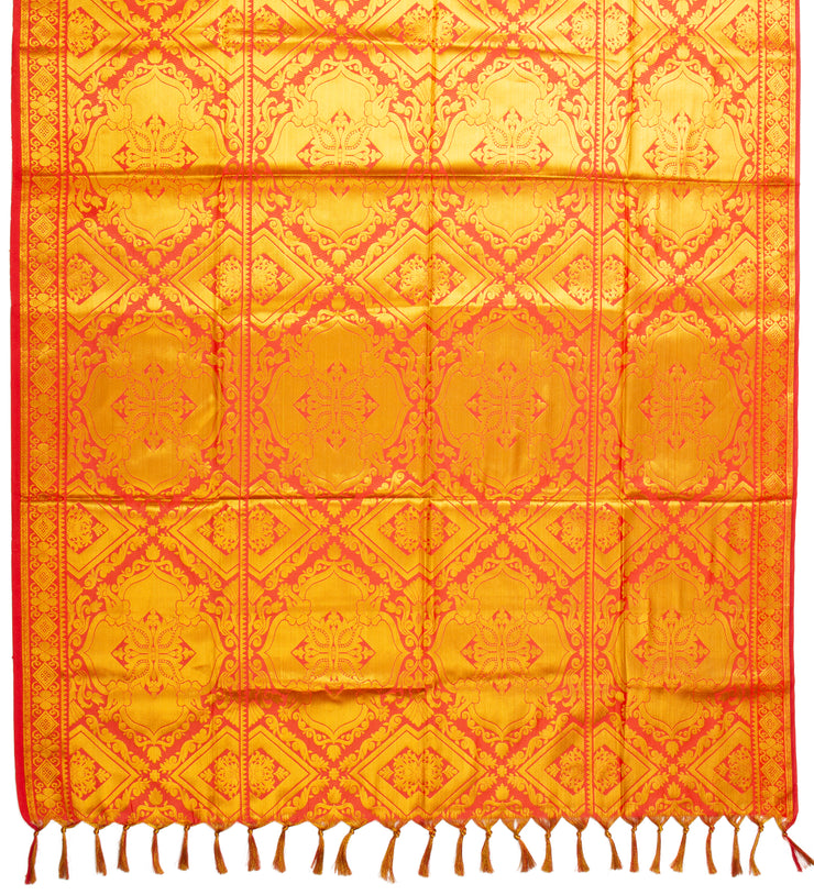 KUBERAN RED PONNADAI SHAWL