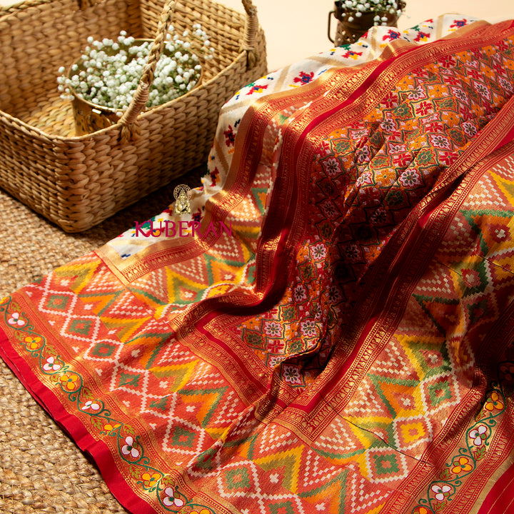 Kuberan Portland Orange Saree