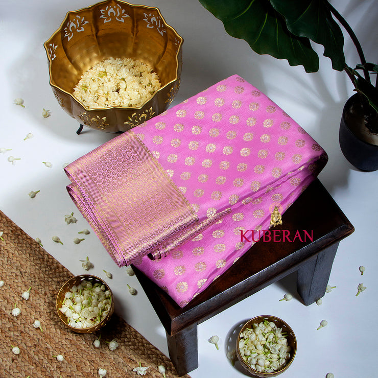 Kuberan Pink Mysore Silk Saree