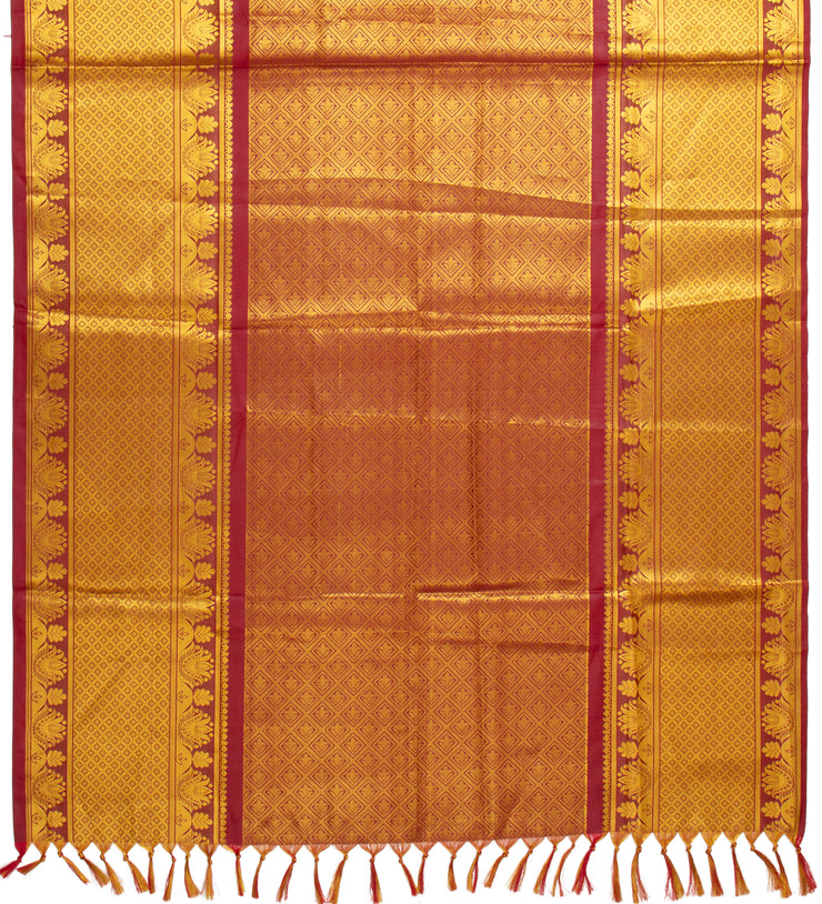 Kuberan Wine Red Ponnadai Shawl