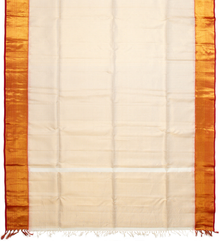 Kuberan White Ponnadai Shawl