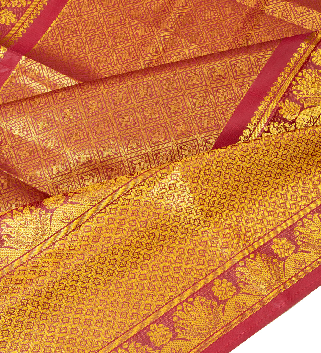 Kuberan Rich Red Ponnadai Shawl