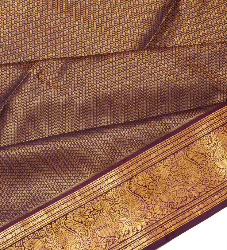 Kuberan Copper Brown Ponnadai Shawl