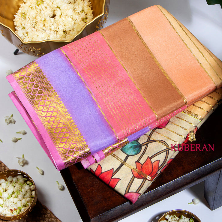 Kuberan 3D Kalamkari Mysore Silk Saree