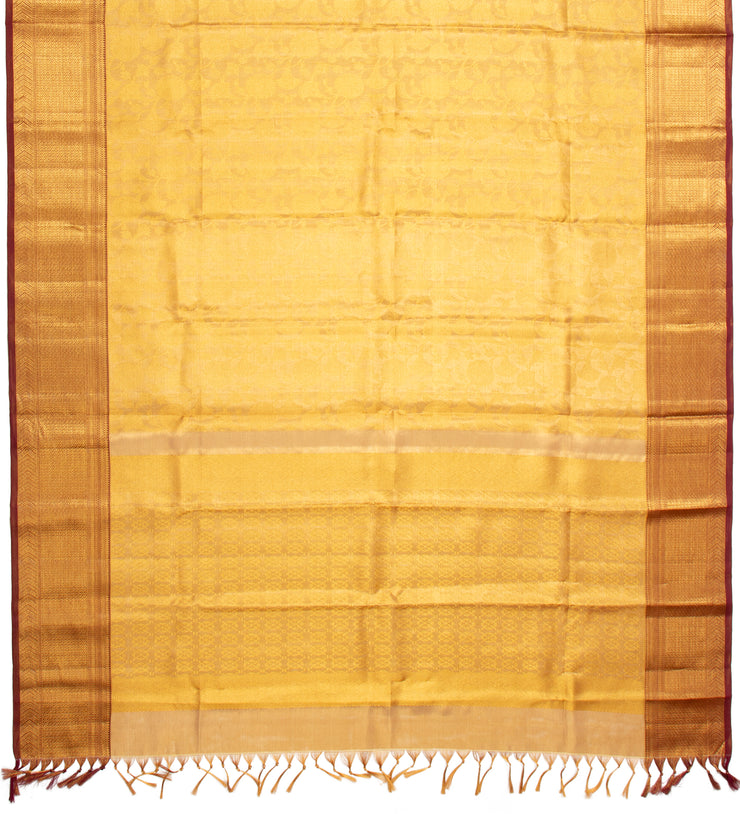 Kuberan Deep Yellow Ponnadai Shawl