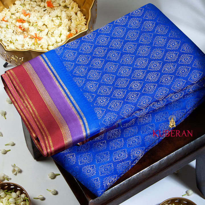 Kuberan Royal Blue Mysore Saree