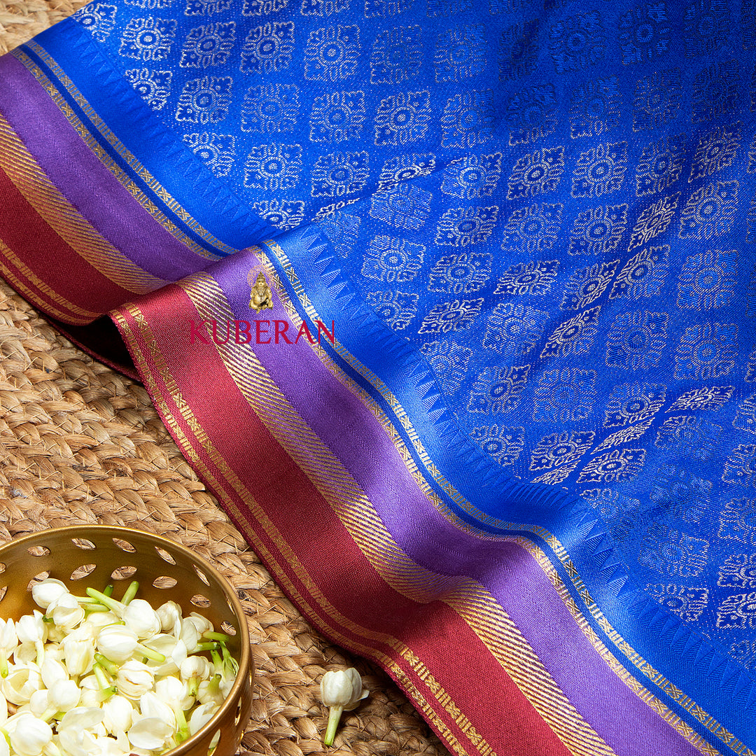 Kuberan Royal Blue Mysore Saree