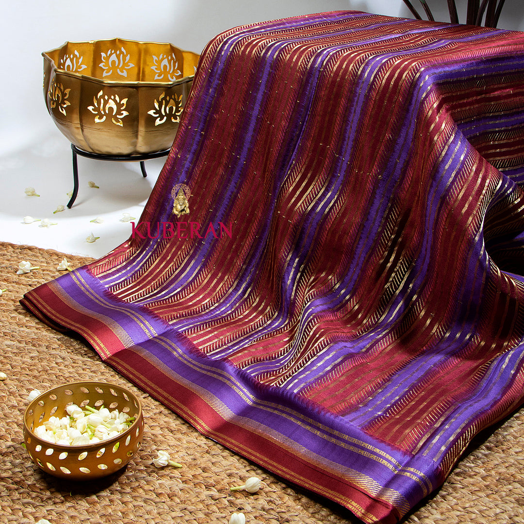 Kuberan Royal Blue Mysore Saree