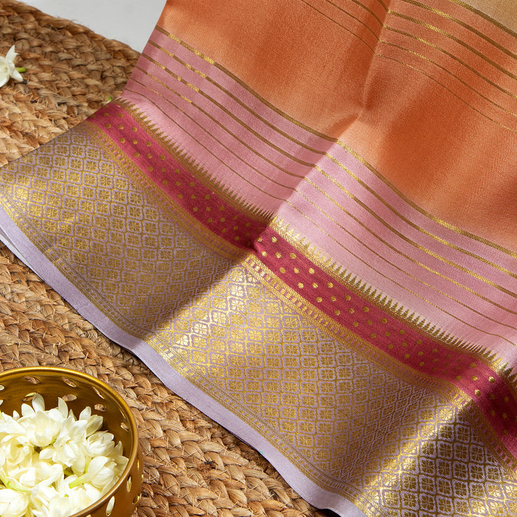 Kuberan Cavern Pink Mysore Silk Saree