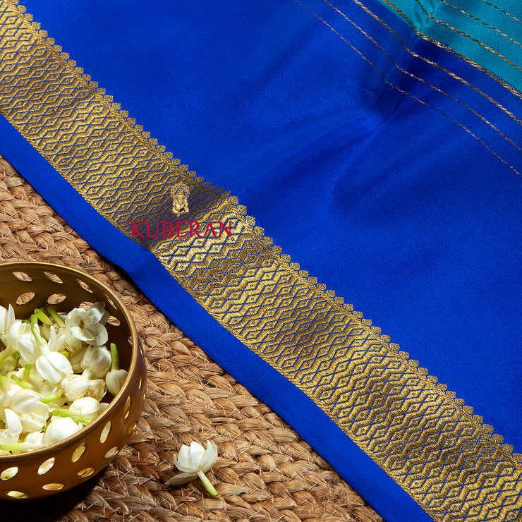 Kuberan Tortoise Blue Mysore Silk Saree