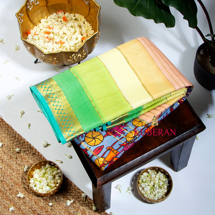 Kuberan Pastel Green Mysore Silk Saree