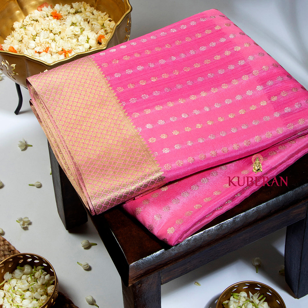 Kuberan Baby Pink Mysore Silk Saree
