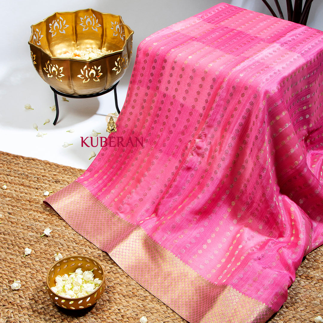 Kuberan Baby Pink Mysore Silk Saree