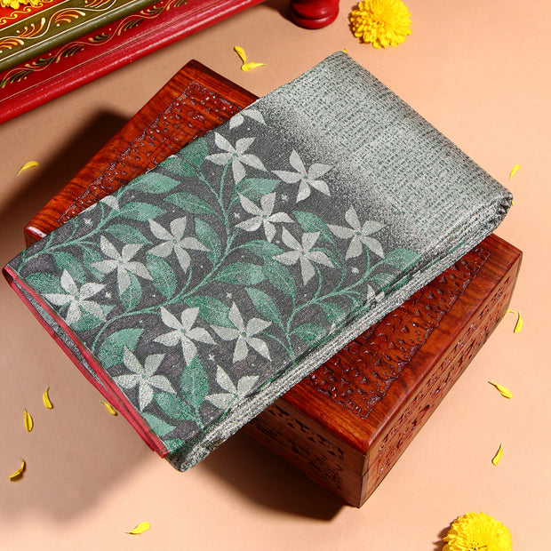 Kuberan SILVER GREEN  Kanchivaram Saree