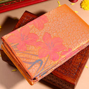 Kuberan orange peach Kanchivaram Saree