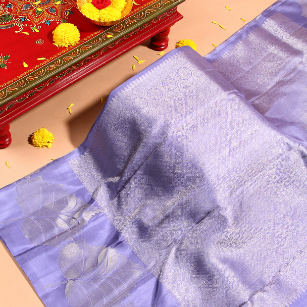 Kuberan lavender Kanchivaram Saree